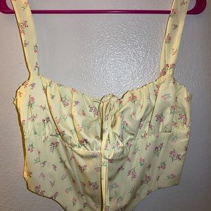 FLORAL MILKMAID CORSET TOP
